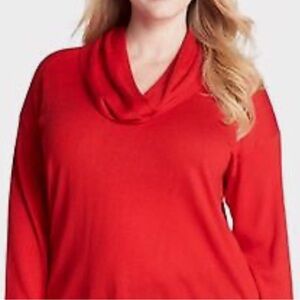 Red cowl neck shirt size small/medium